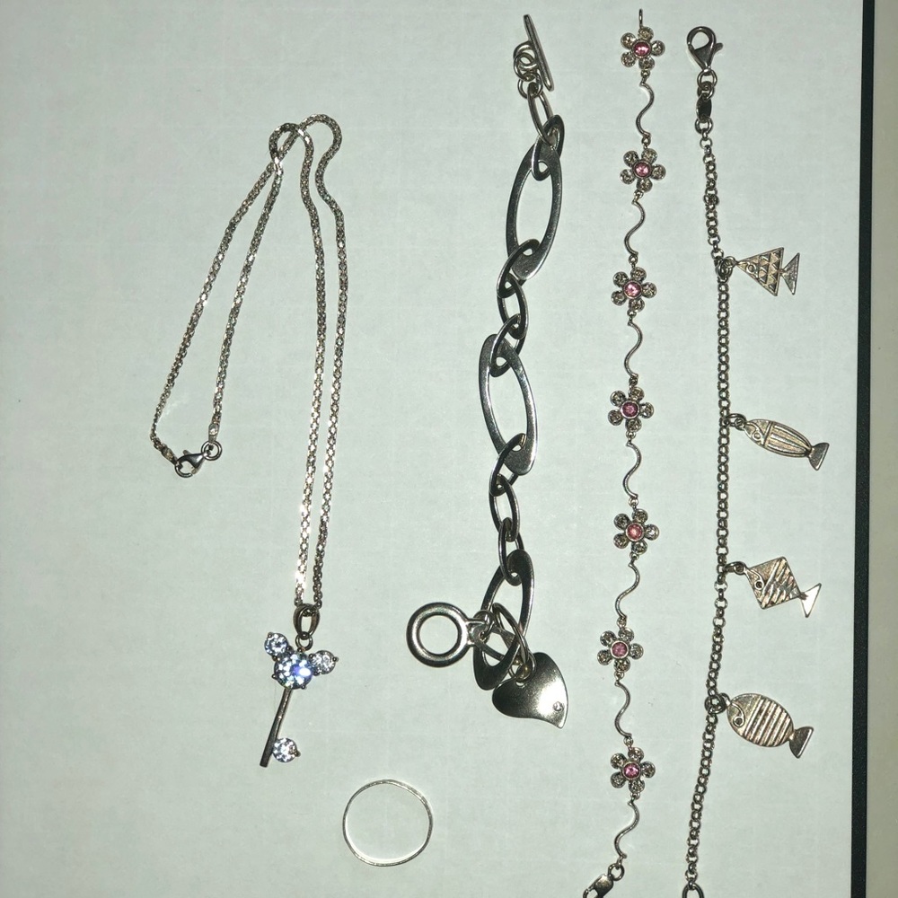 925 Silver Bracelets, ring and chain
